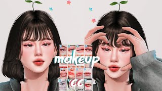 makeup cc folder 🦩100 items blush eyeshadow lips eyeliner [upl. by Aryajay]