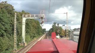 V65 001Führerstandsfahrt vom Piesberg zum Osnabrücker Hbf oben über die Kurven [upl. by Sterne162]