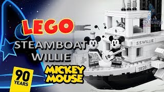 Mickey90  LEGO IDEAS 21317 Steamboat Willie 威利汽船  米奇米妮 90周年紀念 [upl. by Popper]