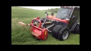 Aebi TT270 With Seppi Flail Mower [upl. by Yrocej550]