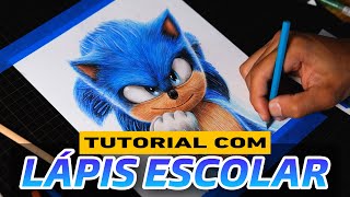 AULA GRATUITA  Como Desenhar o Sonic Realista  TUTORIAL EM TEMPO REAL [upl. by Edwine]