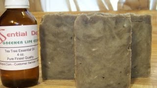 How to Make Lye Soap Essential Oil Pine and Tea Tree Blend [upl. by Nnylaehs647]