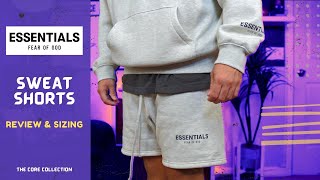 Fear Of God Essentials Sweat Shorts Review  Oatmeal Core Collection [upl. by Leira468]