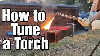 How to adjust the flame on cutting torch [upl. by Arbmahs]