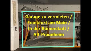 Garage  Frankfurt am Main  AltPraunheim  In der Römerstadt  zu vermieten [upl. by Batsheva]