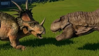 Tyrannosaurus vs Triceratops Torosaurus Styracosaurus Pentaceratops amp Chasmosaurus 1080p 60FPS [upl. by Metabel]