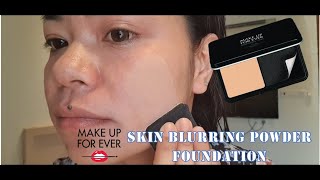 MAKEUP FOREVER SKIN BLURRING POWDER FOUNDATION TEST amp REVIEW [upl. by Starks]