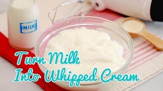 How to Turn Milk Into quotWhipped Creamquot  Gemmas Bold Baking Basics Ep 16 [upl. by Allenaj]