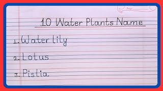 10 Water plants name in english  Water plants name  Name of water plants  List water plants [upl. by Ronacin]