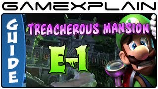 Luigis Mansion 2 Dark Moon Treacherous Mansion E1 Gem Boo amp Puzzle Guide amp Walkthrough 100 [upl. by Niwrud]