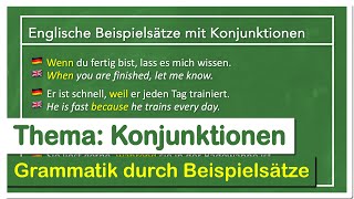 Englische Beispielsätze mit Konjunktionen [upl. by Alenoel]