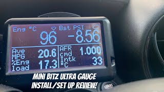 Ultra Gauge OBDII OBD2 InstallSet Up Review  Mini Bitz [upl. by Hutchison349]