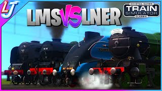 Train Simulator Classic  LMS VS LNER Double Header Race [upl. by Olnay299]