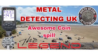 METAL DETECTING UK  BEACH MODE  COIN SPILL  NOKTA  detecnicksmetaldetectors2984 [upl. by Artinahs370]