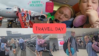 CAZZA AND KIDS FLY TO RHODES  SINGLE MUM HOLIDAY ABROAD  TRAVEL DAY VLOG  LEEDS BRADFORD AIRPORT [upl. by Court]