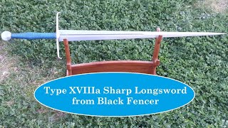 Review and testing of the Black Fencer Type XVIIIa Sharp Longsword [upl. by Tildy]