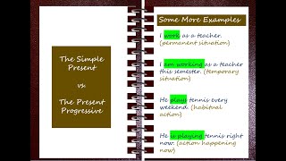 Simple Present amp Present Progressive L5 [upl. by Ardnossac]