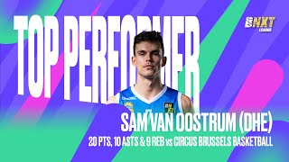 Sam Van Oostrum 20 points Highlights vs Circus Brussels Basketball [upl. by Pollyanna]