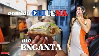 cubana REACCIONA a la COMIDA CALLEJERA en CHILE [upl. by Ful]