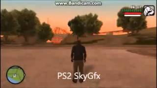 GTA San Andreas PC PS2 Graphics Mod Original VS PS2 SkyGfx Comparison 240p [upl. by Harv]