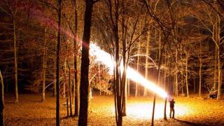 12 Gauge Dragons Breath AT NIGHT Smarter Every Day 2 [upl. by Onairam]