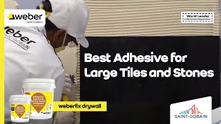 Strongest Wall Tile Adhesive for Large Tiles Weberfix drywall [upl. by Wolff267]