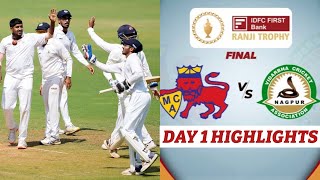 Mumbai vs Vidarbha Ranji Trophy Final Day 1 Highighlights 2024  SKY Cricket [upl. by Yrgoerg]