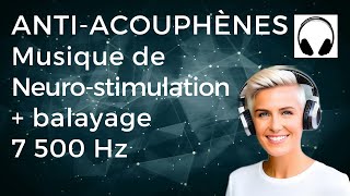 Acouphène musique de Neurostimulation bruit blanc 7500 Hz [upl. by Nitsud]