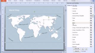 PowerPoint World Map Template Fully editable Maps with Selection List [upl. by Eniloj]