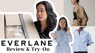 EVERLANE REVIEW amp TRYON HAUL  Smart Casual Workwear Wardrobe Essentials [upl. by Mmada]