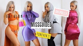 HOLIDAYVACATION OUTFIT TRYON HAUL MISSGUIDED OH POLLY FOREVER 21ETC [upl. by Rj117]