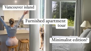 Furnished apartment tour  Vancouver Island BC  Minimalist  Life update [upl. by Hibben]