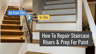 How to Prep Stairway Risers For Paint [upl. by Izak721]