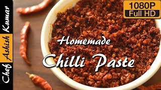 How to make chilli paste at home  Easy pro chilli paste used in restaurant [upl. by Adnawak]