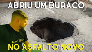 TEM UM BURACO NO ASFALTO NOVOCOMO É FEITO O ASFALTO [upl. by Balmuth383]