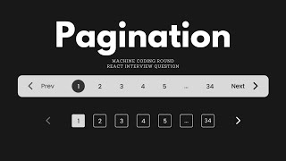 React Pagination  React Interview Questions  Machine Coding Round [upl. by Miquela]