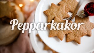 Pepparkakor  Swedish Ginger Biscuits  Food video  Howto recipe [upl. by Essined]