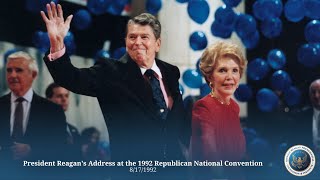 President Reagans Address at the 1992 Republican National Convention 8171992 [upl. by Annehs545]