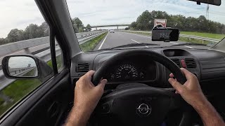 OPEL AGILA 10 Autobahn Test Drive No Speed Limit Top Speed [upl. by Tiloine]