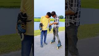 Skating junior friend emotional😰😭skatersunexpected moments in skatingpublic reactionsshorts [upl. by Ytsirk]