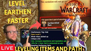 🔴LIVE  LEVEL FASTER Earthen Leveling Strats  The War Within World of Warcraft [upl. by Ecnarepmet575]