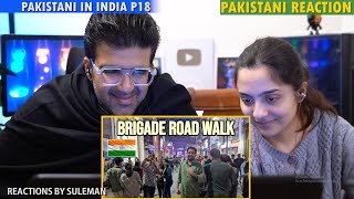 Pakistani Couple Reacts To Brigade Road Bengaluru  Pakistani In India  Bengaluru Street [upl. by Asit25]