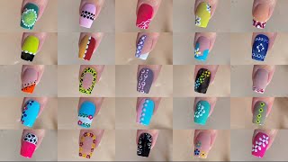 50 Easy nail art designs with household items  Huge nail art designs compilation for beginners [upl. by Kemppe]