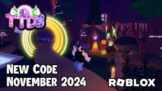 Roblox TTD 3 New Code November 2024 [upl. by Siwel]