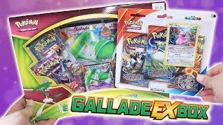 Opening a Pokemon GalladeEX Box  Ditto Pikachu Promo Pack [upl. by Eelirem533]