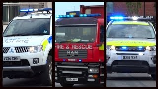 Fire Engines Police Cars and Ambulances responding  Compilation 16 [upl. by Asseram]