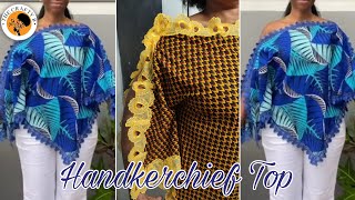 How To Sew A Trendy Handkerchief TopTriangular Top  Easy Method [upl. by Orianna]