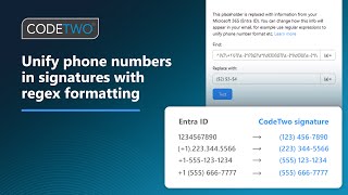 Unify phone numbers in email signatures using regular expressions [upl. by Geraldina]