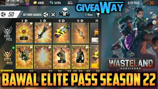 FREEFIRE ELITE PASS SEASON 22 FULL REVIEW  BAWAL ELITE PASS EVER 🔥  HUGE GIVEAWAY 🤑 ❤️ [upl. by Nosle914]