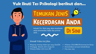 Tes Psikologi Untuk Menentukan Bakat dan Jenis Kecerdasan Anda [upl. by Irrep]